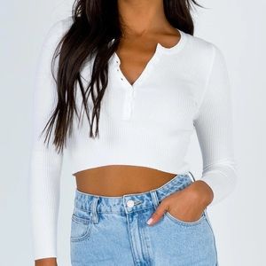 Princess Polly Unwritten Love Top White
